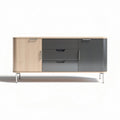 TV-meubel van hout en metaal met 3 lades en 1 deur 150 x 45 x 70cm
